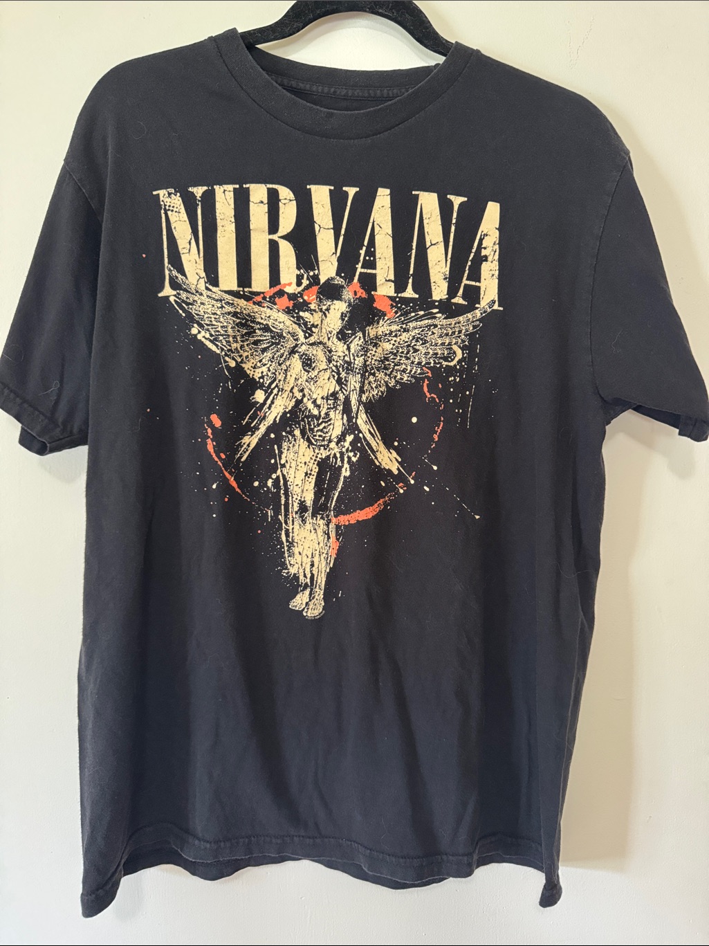 Nirvana In Utero Black Band Tee Concert Shirt